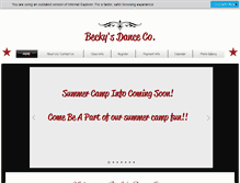 Tablet Screenshot of beckysdanceco.com